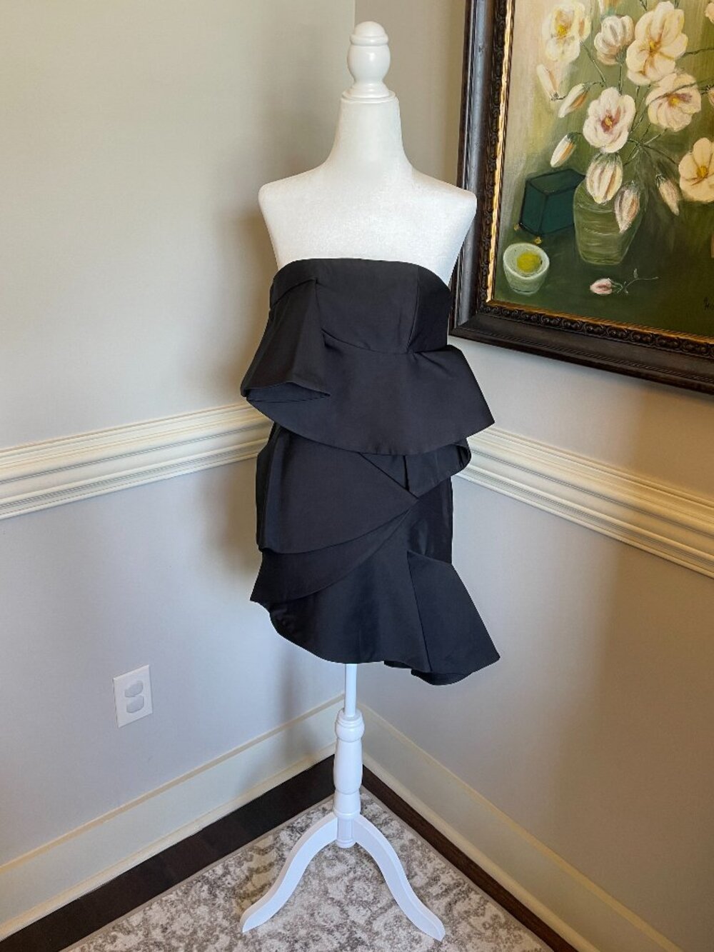 KEEPSAKE the Label Black Ruffle Strapless Top NWT and Skirt Set Size S